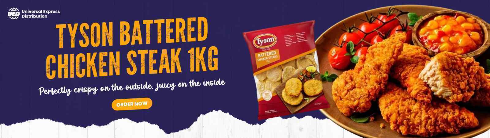 Tyson Battered Chicken Steak 1kg 