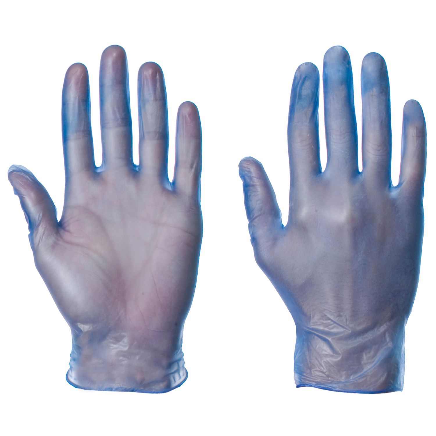 Disposable Vinyl Blue Gloves (Large) (1x100)