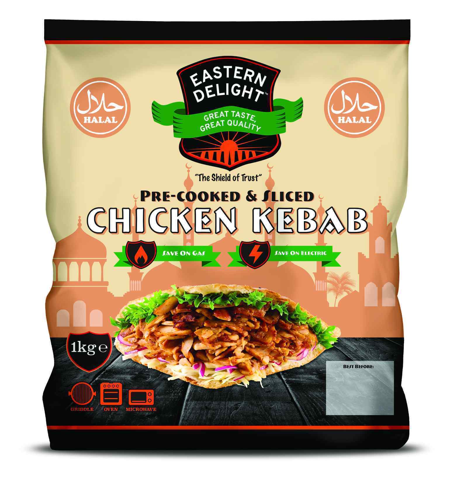  Halal Cooked & Cut Chicken Doner Kebab 1kg