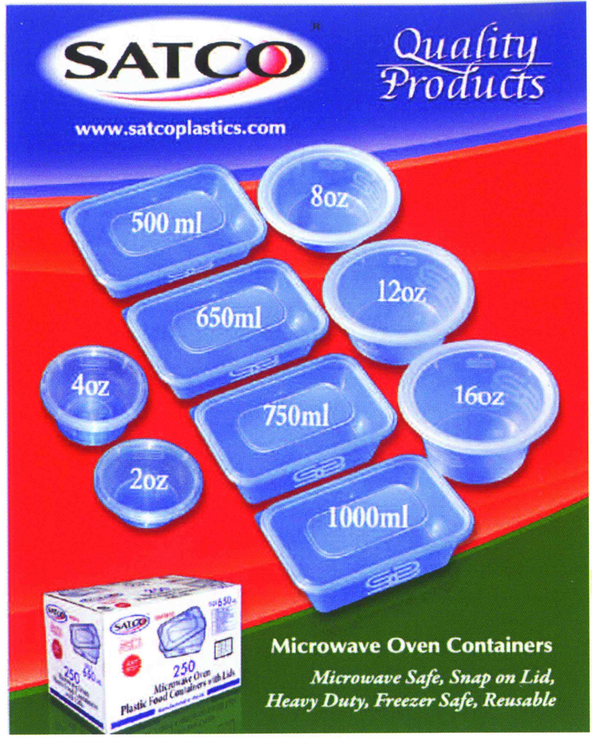 Satco Microwaveable Plastic (250 x 1000ml)
