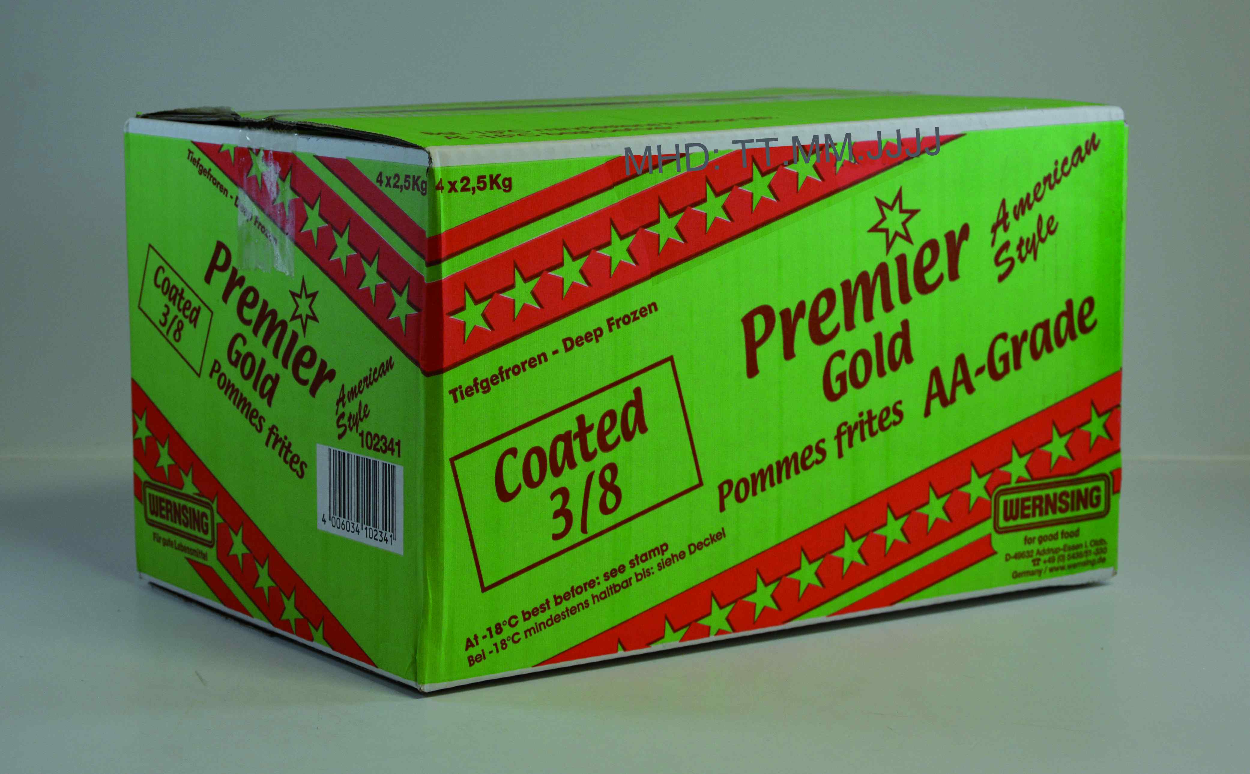 Coated Premier Gold Chips 3/8 (4 x 2.5 kg)