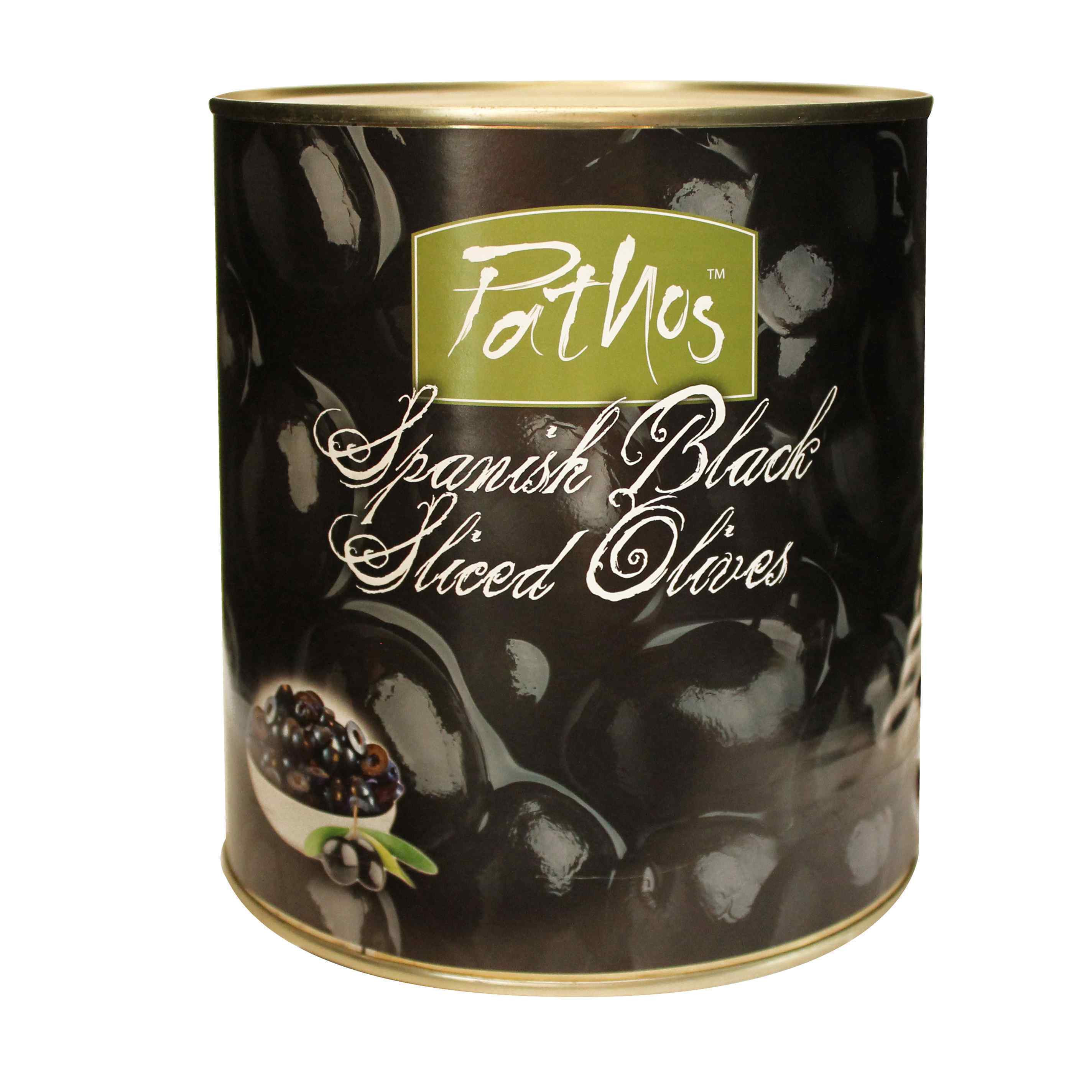 Tin  Black  Sliced Olive 3 kg
